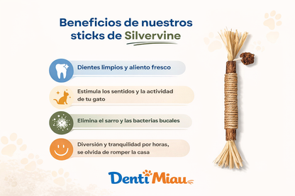 DentiMiau™ | Pack de Sticks Dentales para tu gato